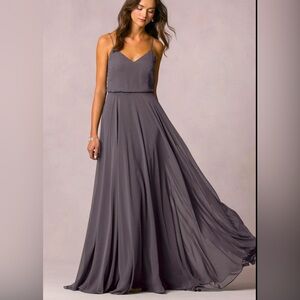 Jenny Yoo Charcoal Gray Gown